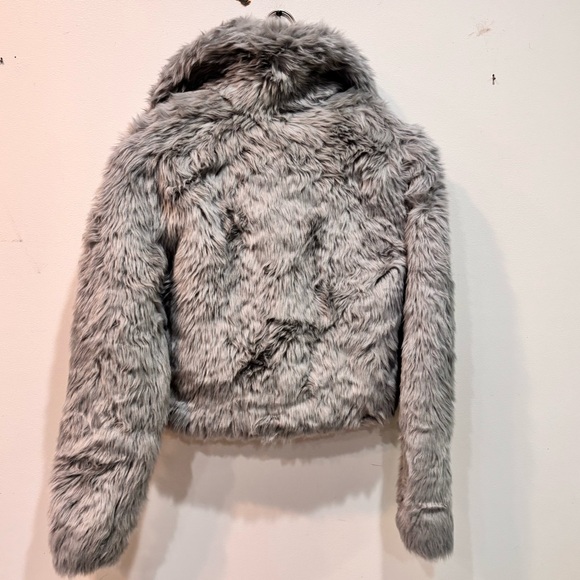 Abercombie & Fitch Faux Fur Zip Up Classic Coat Jacket Women’s Size XS NEW - Picture 11 of 14